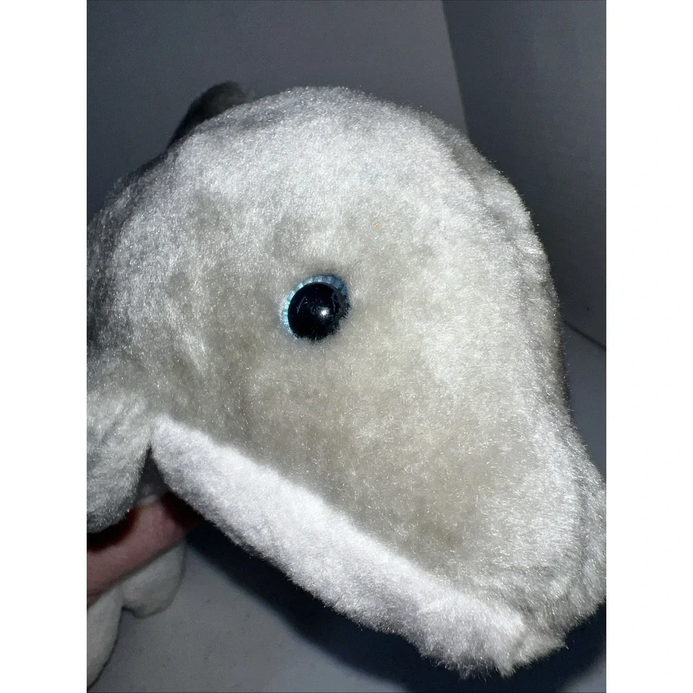 Vintage 1988 Sea World Bottle Nose DOLPHIN Nautical Stuffed Animal 9